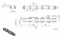 Цепь 38,4 GRIMME (200PZ с соед.зв) SE75-20  SE75-30/40 095.00084 200 роликов / 99 пластин
