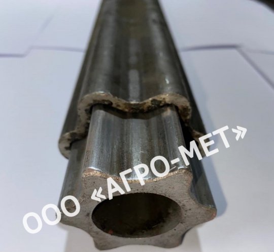 Комплект звездчатых профильных труб 6-ой, 8-ой серии 56,8+47,4мм усиленная, полнотелая L=1000мм